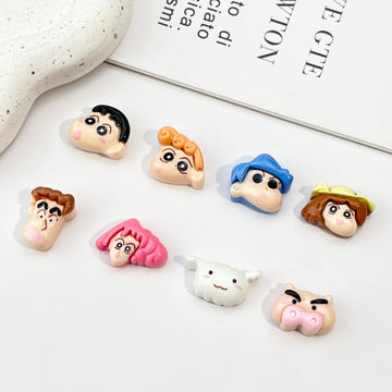 20pcs Crayon Shin-chan acrylic mini nail charm DIY Nail Art Accessories for Manicures jewelry scrapbook decor