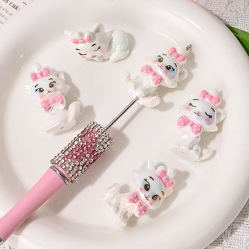 5pcs Marie cat focal Bead