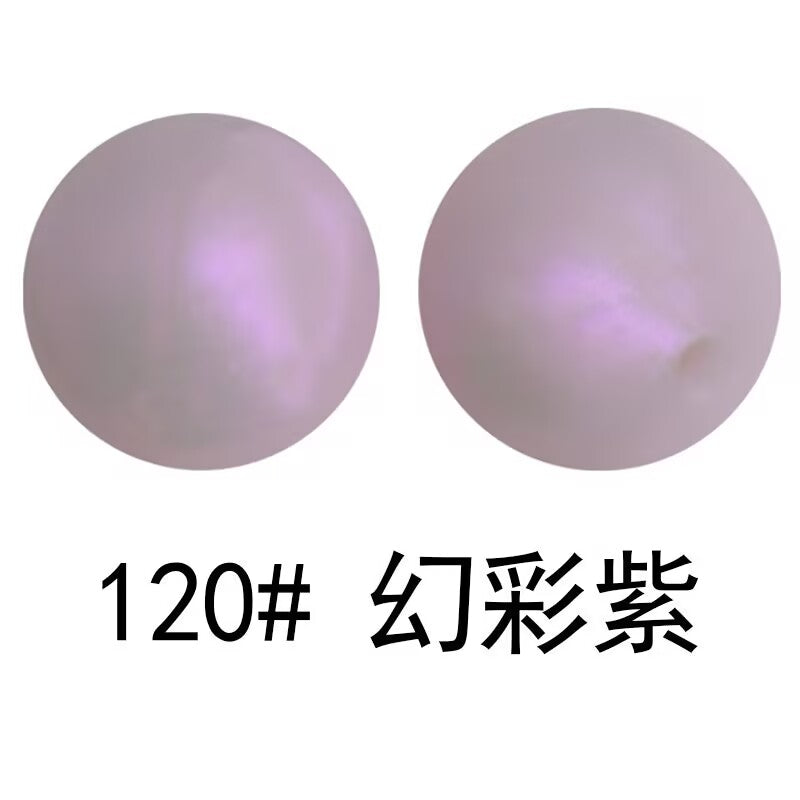 50pcs solid round 12mm silicone bead