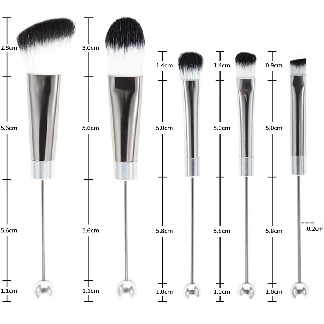 1 set DIY beadable paintbrushes