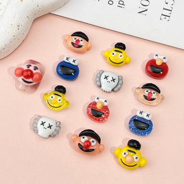 20pcs cartoon Sesame Street acrylic mini nail charm DIY Nail Art Accessories for Manicures jewelry scrapbook decor