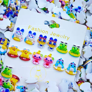20pcs game character tamagotchi gogo acrylic mini nail charm DIY Nail Art Accessories for Manicures