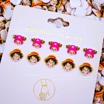 20 Stück Acryl-Mini-Nagelanhänger mit One-Piece-Luffy-Motiv, DIY-Nagelkunst-Zubehör für Maniküre, Schmuck- und Scrapbook-Dekoration