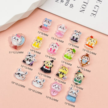 20pcs cartoon Usagi acrylic mini nail charm DIY Nail Art Accessories for Manicures jewelry scrapbook decor