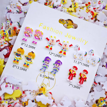 20 Stück Acryl-Mini-Nagelanhänger mit Rainbow-Brite-Motiv, DIY-Nagelkunst-Zubehör für Maniküre, Schmuck- und Scrapbook-Dekoration
