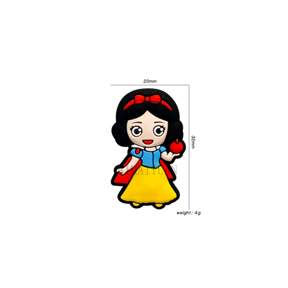 5pcs Snow white the seven dwarfs focal silicone Bead