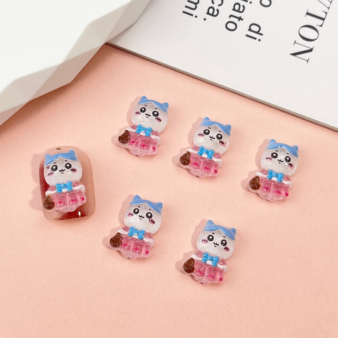 20pcs cartoon Usagi acrylic mini nail charm DIY Nail Art Accessories for Manicures jewelry scrapbook decor