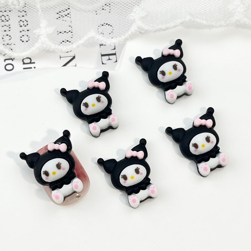 20 piezas de mini dijes acrílicos de My Melody and Friends, accesorios de bricolaje para uñas, manicuras, joyas, decoración de álbumes de recortes