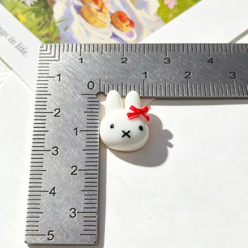 20pcs miffy acrylic mini nail charm DIY Nail Art Accessories for Manicures jewelry scrapbook decor