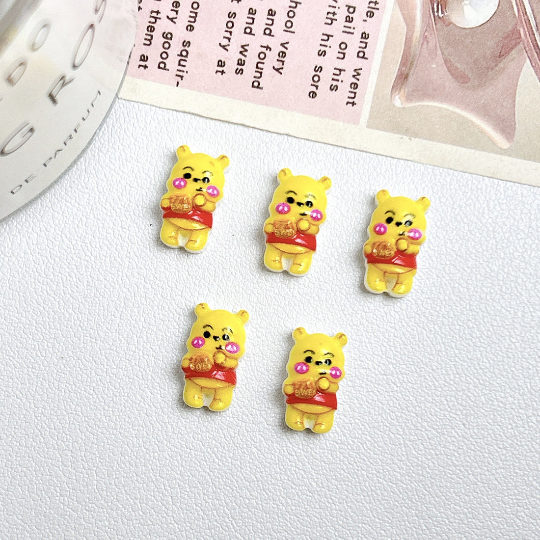 20 piezas de encantos de uñas de acrílico de la historia de dibujos animados de Chip y Dale, accesorios de arte de uñas DIY para manicura, joyería, decoración de álbumes de recortes