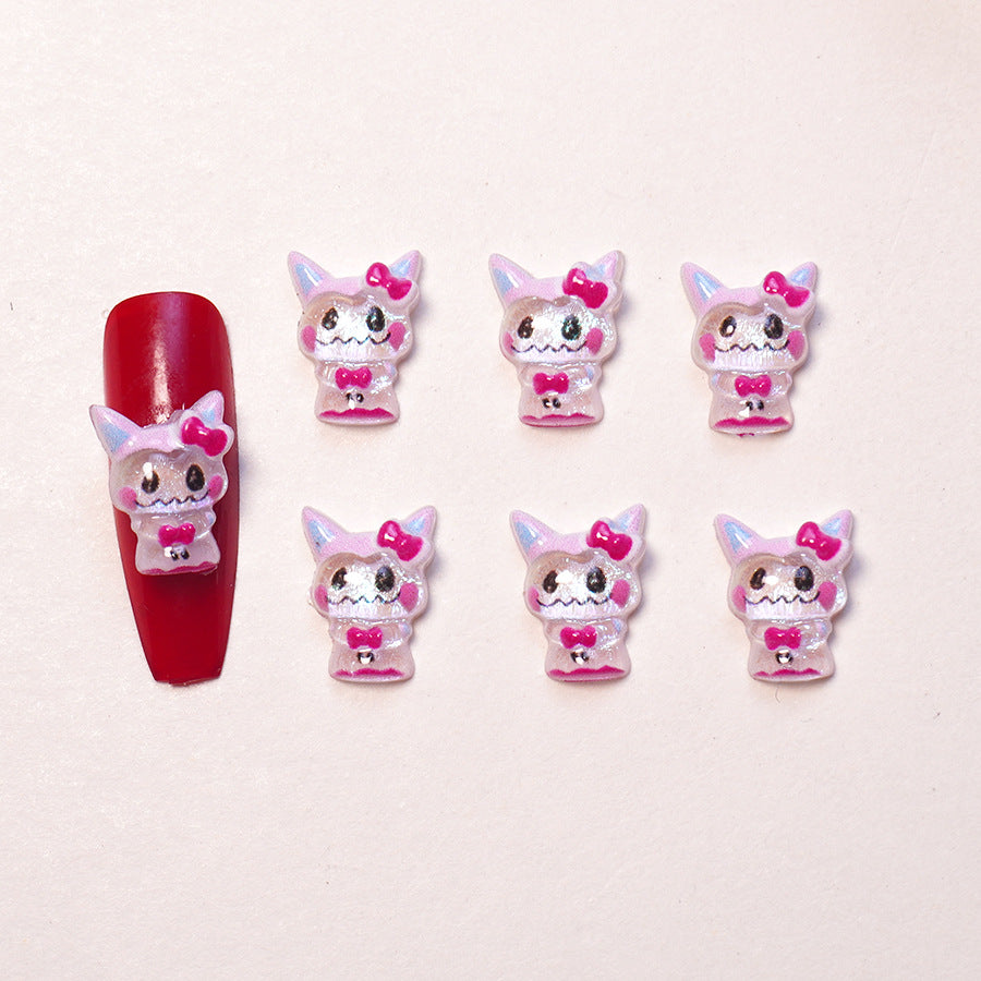 20pcs cartoon pokemon acrylic mini nail charm DIY Nail Art Accessories for Manicures jewelry scrapbook decor