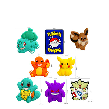 5 abalorios de silicona de Pokémon focales