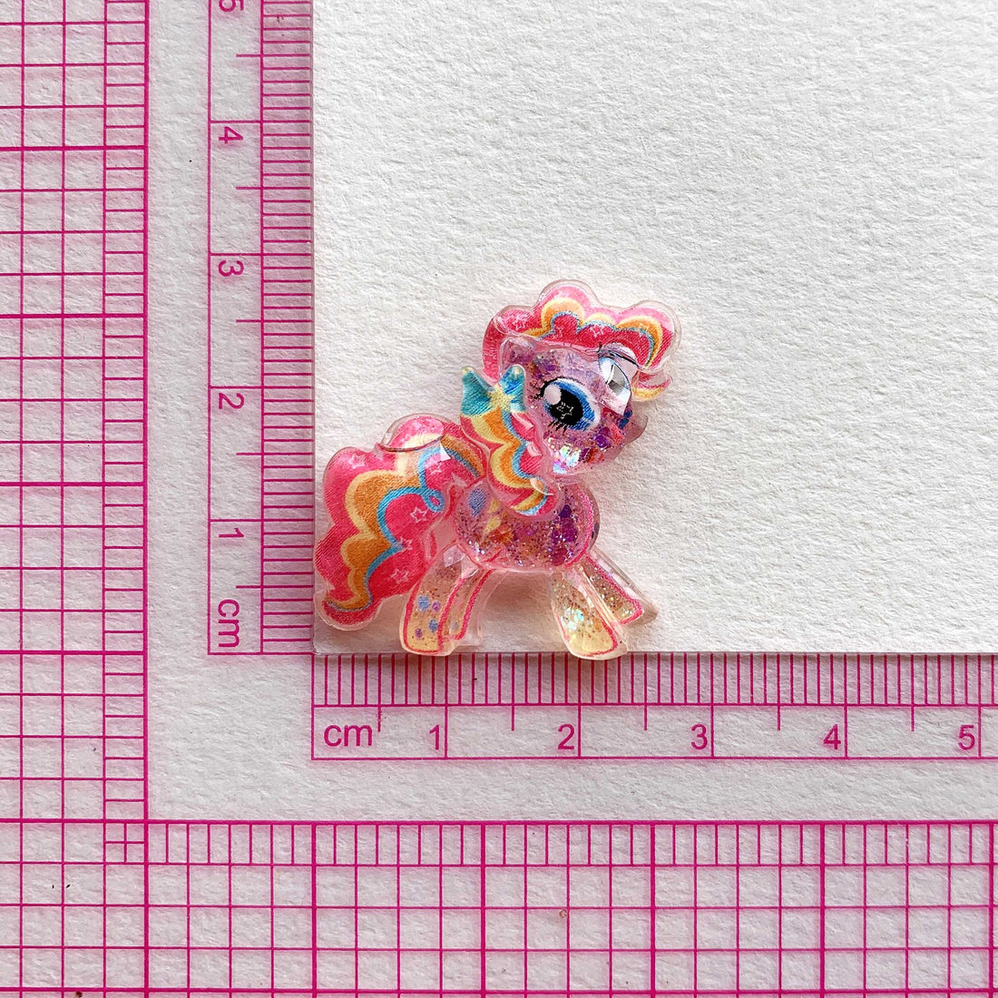 10Pcs cute little pony resin charm glitter Flatback acrylic Figurines DIY hairpin Miniatures Scrapbook Decor Craft