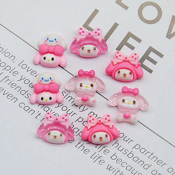 20pcs my melody acrylic mini nail charm DIY Nail Art Accessories for Manicures jewelry scrapbook decor