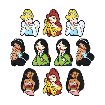 5Stk. Prinzessin Cinderella Aladdin Moana-Hauptperlen aus Silikon