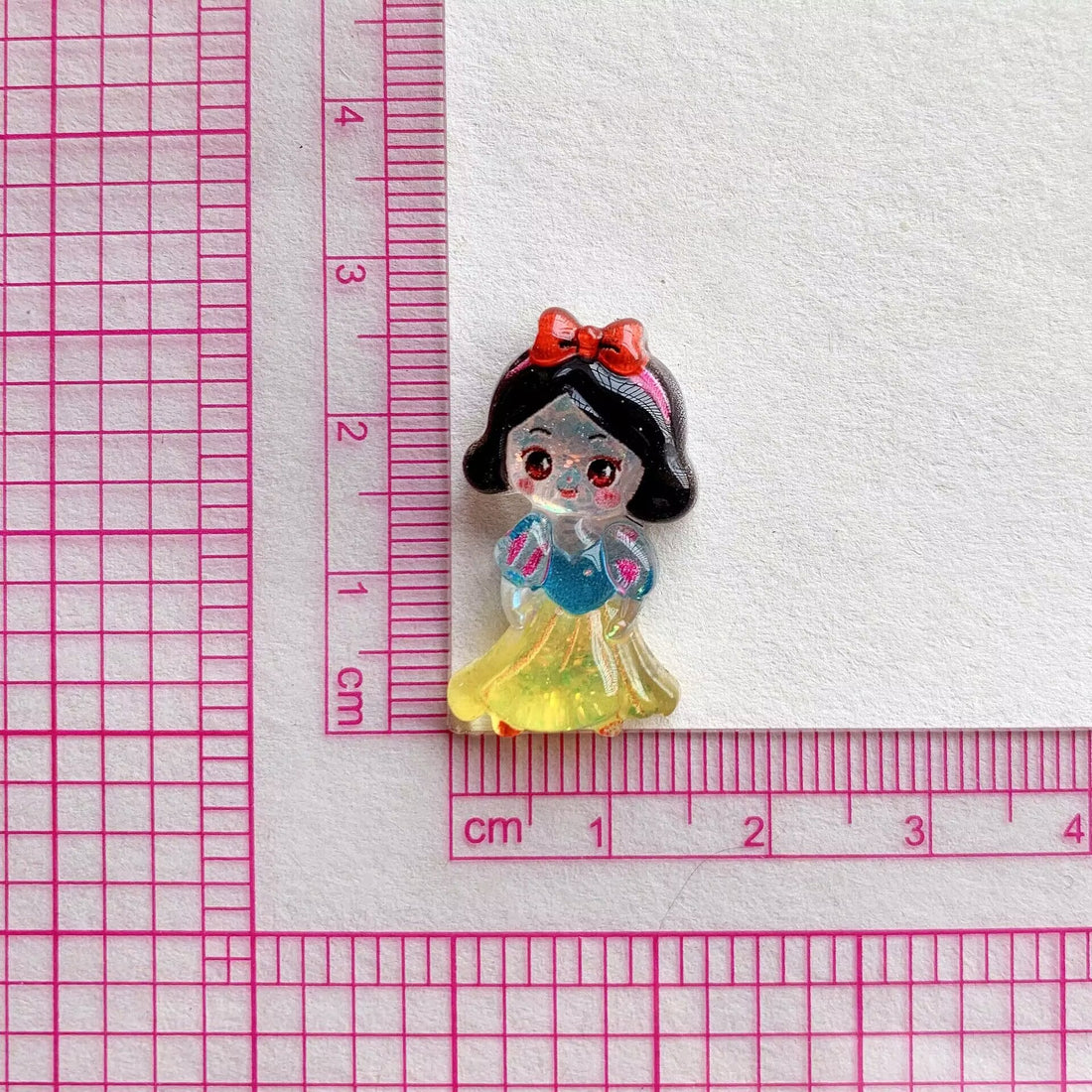 10Pcs cute princess anna elsa Rapunzel resin charm glitter Flatback acrylic Figurines DIY hairpin Miniatures Scrapbook Decor Craft