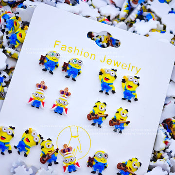 20 Stück Minions-Acryl-Mini-Nagelanhänger, DIY-Nail-Art-Zubehör für Maniküre, Schmuck und Scrapbook-Dekoration