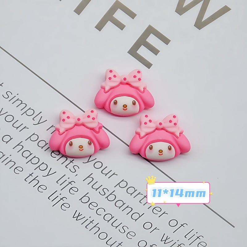 20pcs my melody acrylic mini nail charm DIY Nail Art Accessories for Manicures jewelry scrapbook decor