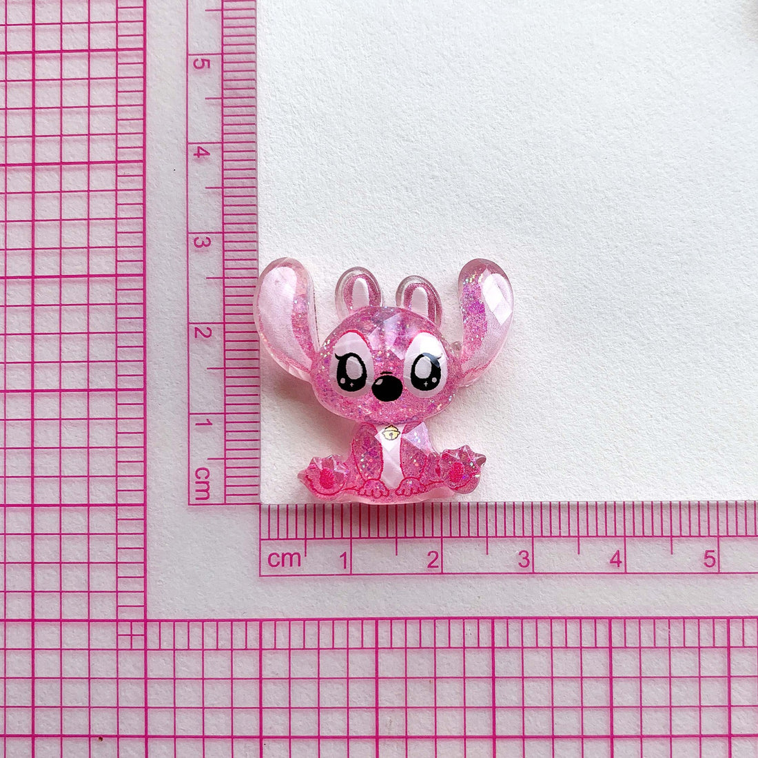 10Pcs Stitch resin charm glitter Flatback acrylic Figurines DIY hairpin Miniatures Scrapbook Decor Craft