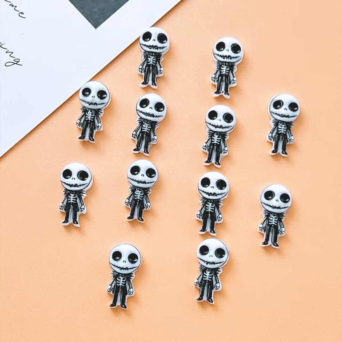 20pcs the nightmare before Christmas acrylic mini nail charm DIY Nail Art Accessories for Manicures jewelry scrapbook decor