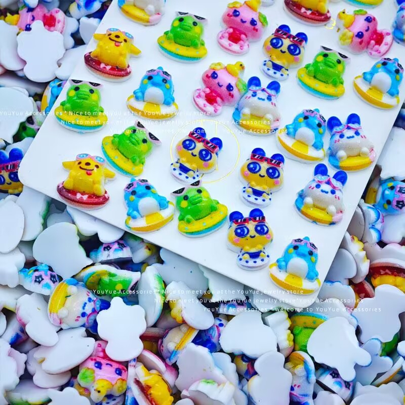 20pcs game character tamagotchi gogo acrylic mini nail charm DIY Nail Art Accessories for Manicures