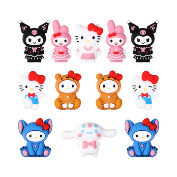 5pcs Kuromi My melody focal silicone Bead