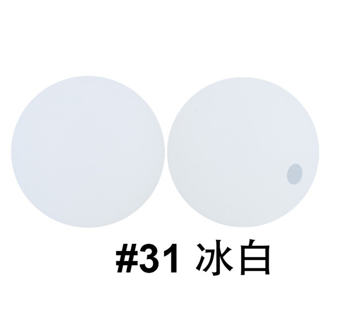 50pcs solid round 12mm silicone bead
