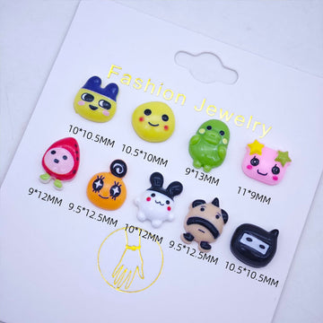 20 piezas de tamagotchi gogo acrílico mini dijes para uñas DIY accesorios de arte de uñas para manicuras joyas decoración de álbumes de recortes
