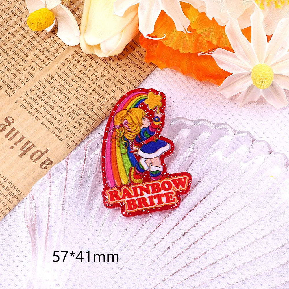 10pcs rainbow brite acrylic charm