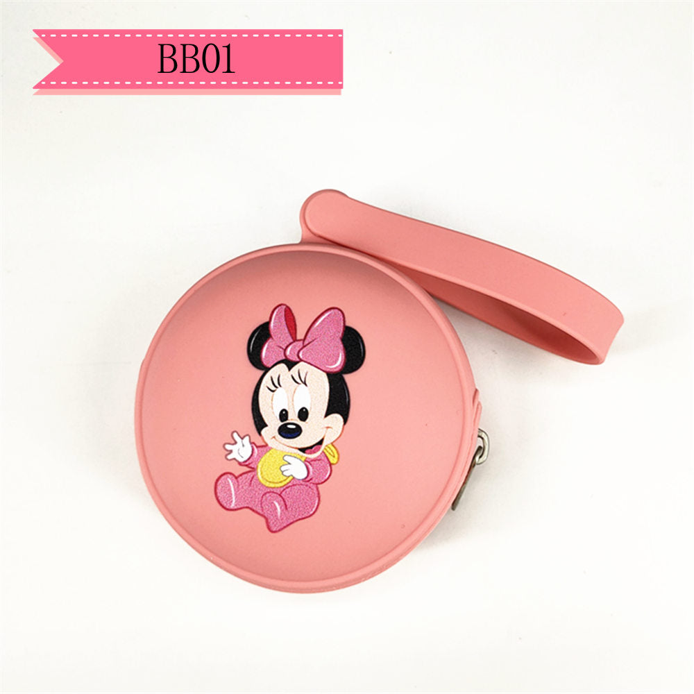 1pc Miss bunny simba Stitch winnie the pooh Bambi dumbo Silicone Pacifier Storage bag Pacifier storage