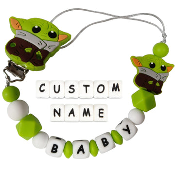 1PC Baby yoda silicone Tailored Pacifier Chain Name