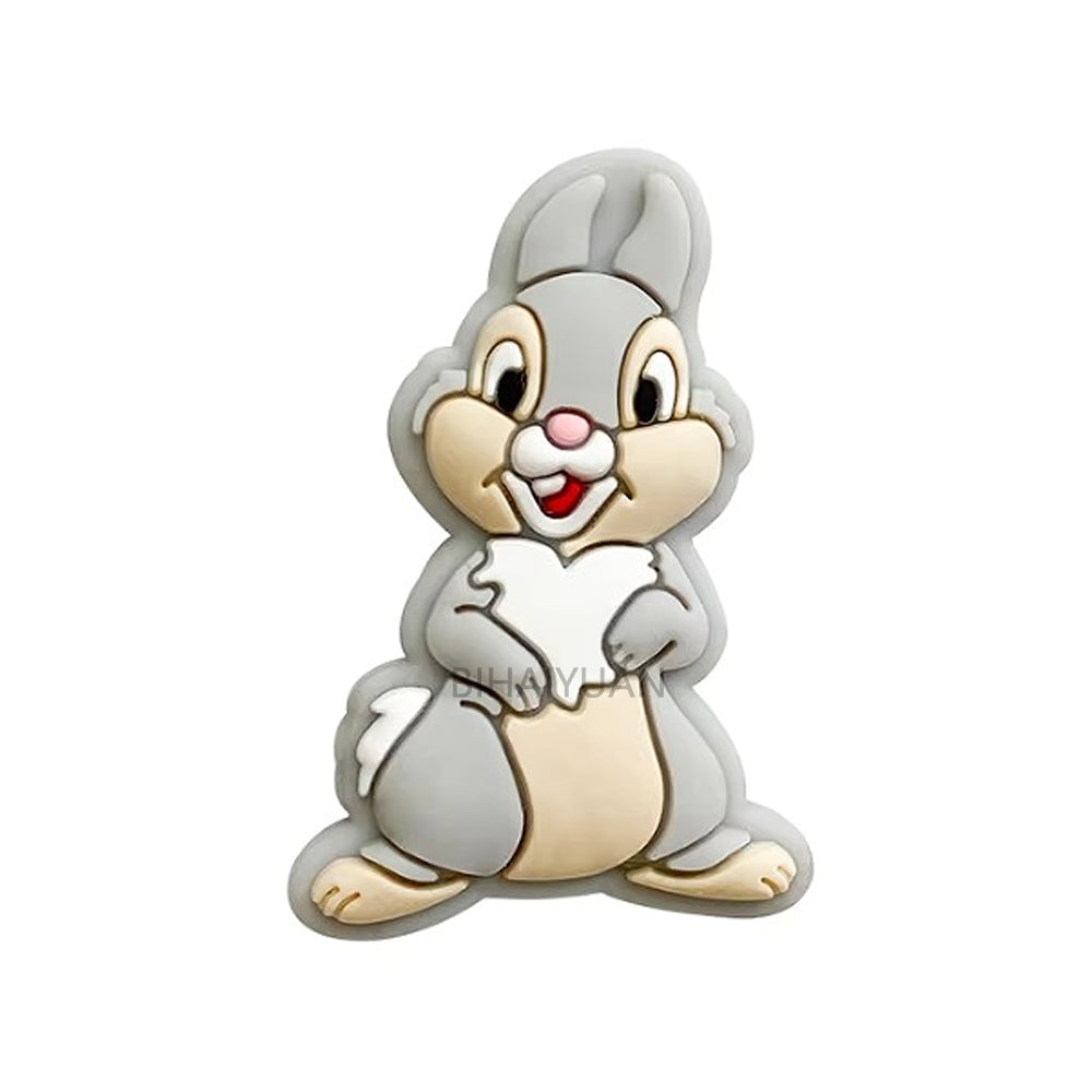 5pcs Miss bunny Thumper focal silicone Bead